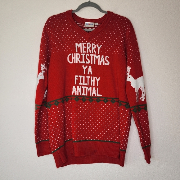Home Alone Filthy Animal Christmas Sweater L - Picture 2 of 5